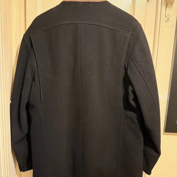 Men's Black Wool Coat